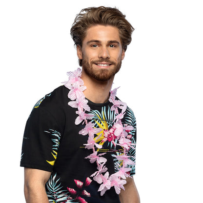 Collier Fleurs Hawaïennes Tropical - Accessoire Fête Coloré