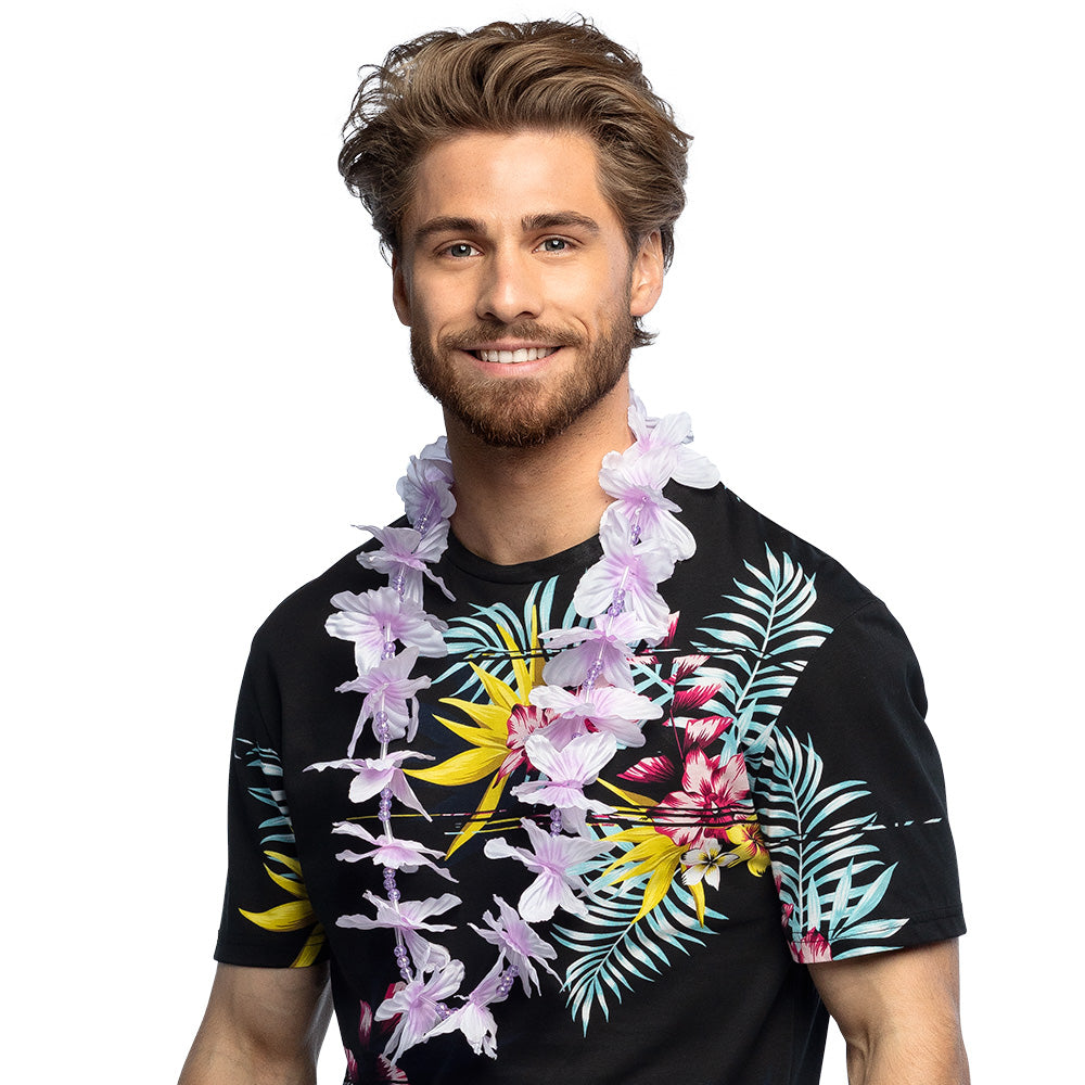 Collier Fleurs Hawaïennes Tropical - Accessoire Fête Coloré