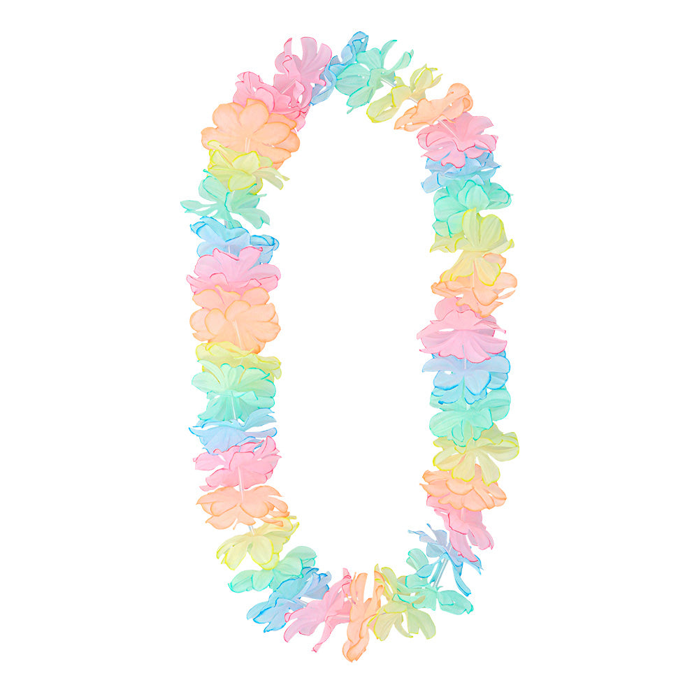 Guirlande Fleurs Hawaïennes Multicolores - Collier Lei Tropical