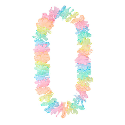 Guirlande Fleurs Hawaïennes Multicolores - Collier Lei Tropical