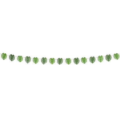 Guirlande Feuilles Monstera Verte - 3,6 m de Décoration Tropical