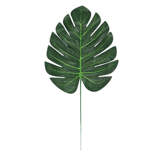 Feuilles Monstera Artificielles - Lot de 4 Tiges Décoratives Vertes