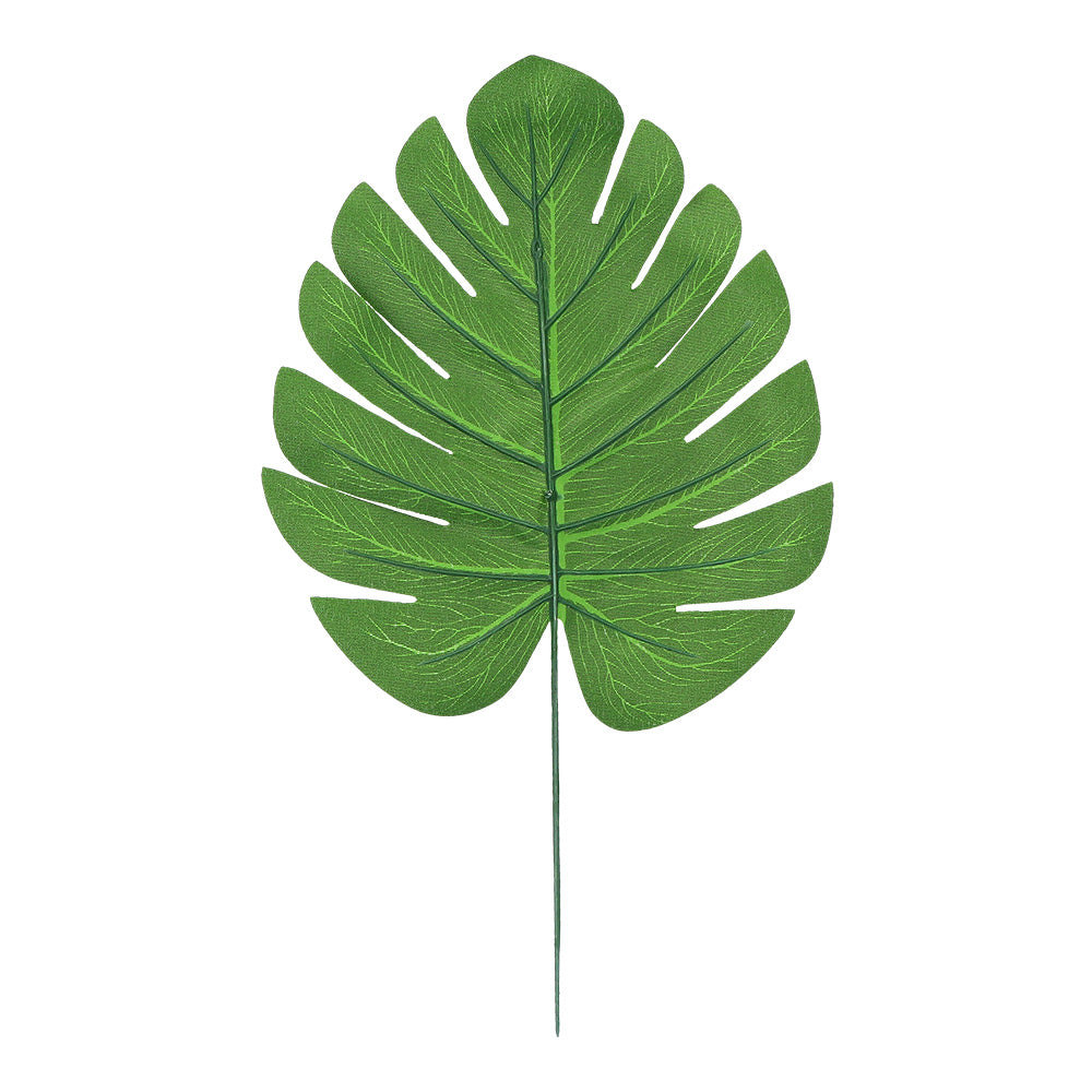 Feuilles Monstera Artificielles - Lot de 4 Tiges Décoratives Vertes