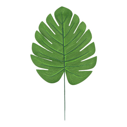 Feuilles Monstera Artificielles - Lot de 4 Tiges Décoratives Vertes