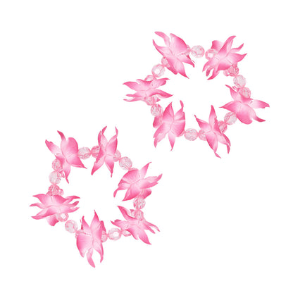 Bracelets Fleurs Élastiques Colorés - Accessoire Fête Déguisement