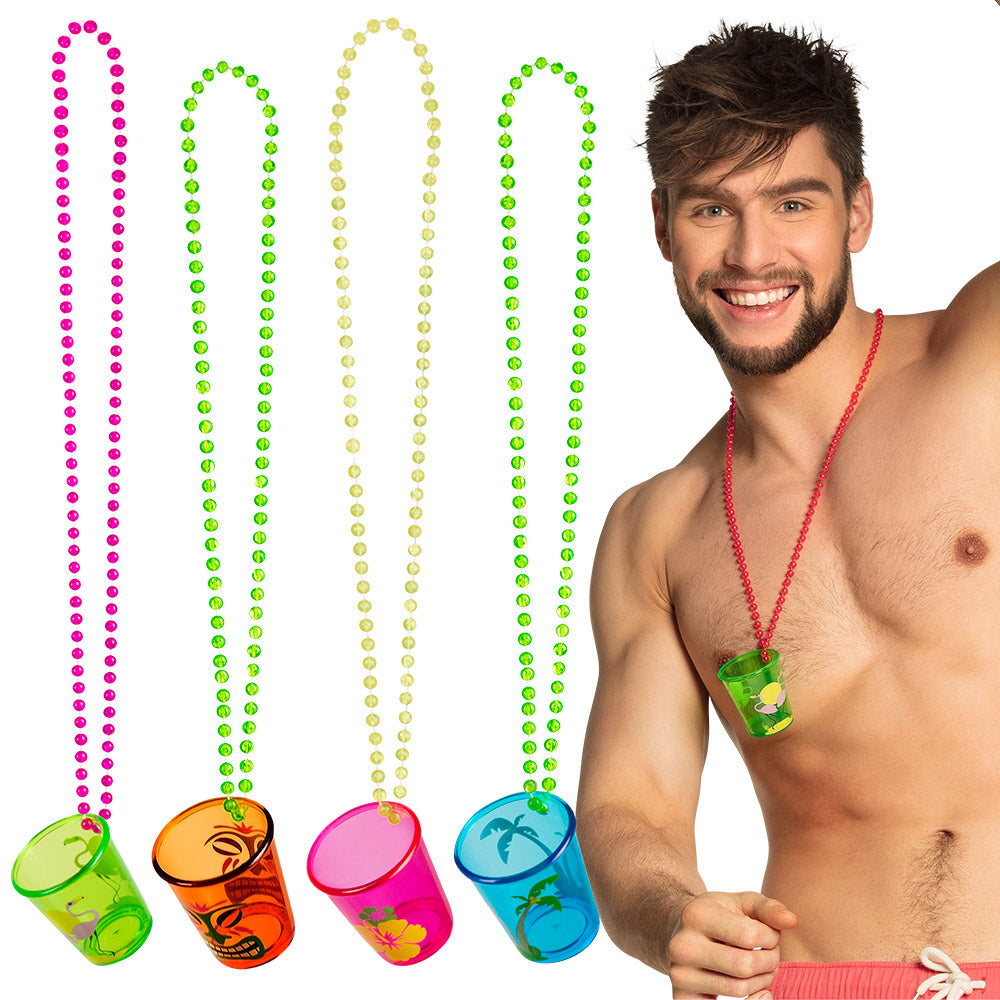 Collier Shooter Tropical Coloré - Accessoire Fête Hawai