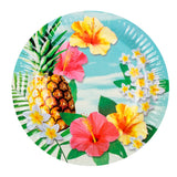 Assiettes Hawaïennes Tropicales - Fleurs & Ananas Colorés