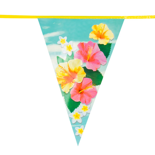 Guirlande Triangles Fleurs Tropicales - 25cm x 36cm