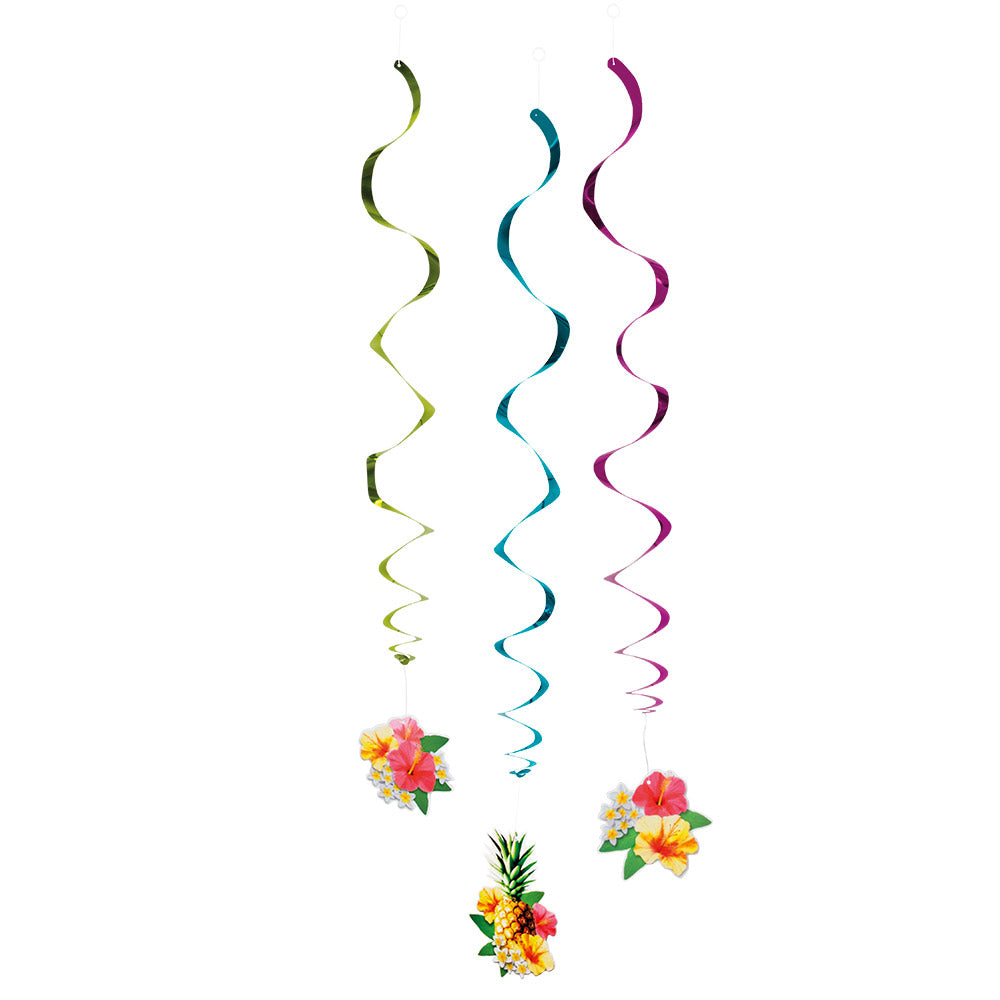Spirales Décoratives Tropicales - Suspensions Fleurs Hawaï