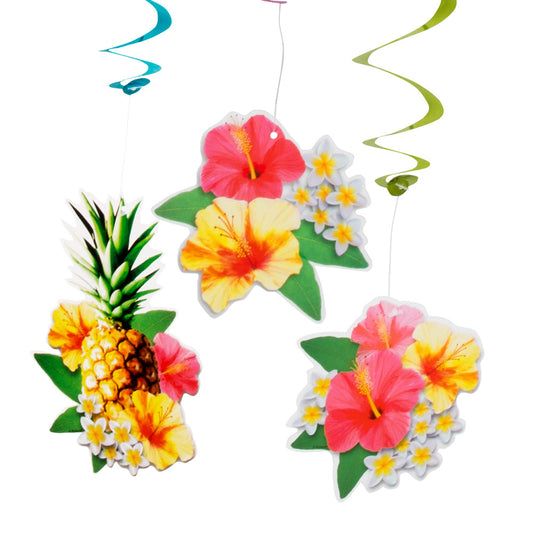 Spirales Décoratives Tropicales - Suspensions Fleurs Hawaï