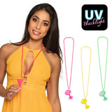 Collier Fluorescent UV Blacklight avec Sifflet Party