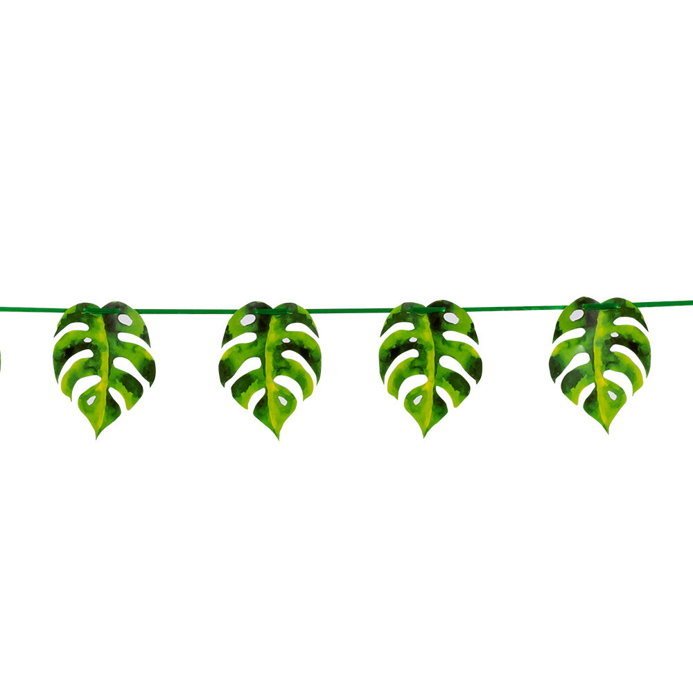 Guirlande Feuilles Monstera Verte - Décoration Tropicale