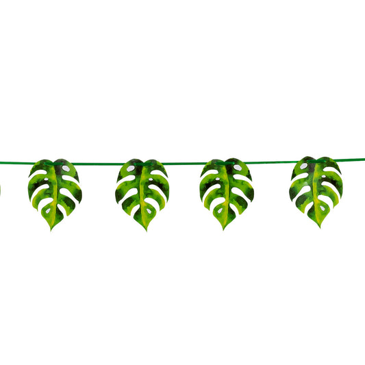 Guirlande Feuilles Monstera Verte - Décoration Tropicale