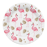 Assiettes Flamant Rose - Décoration Fête Tropicale