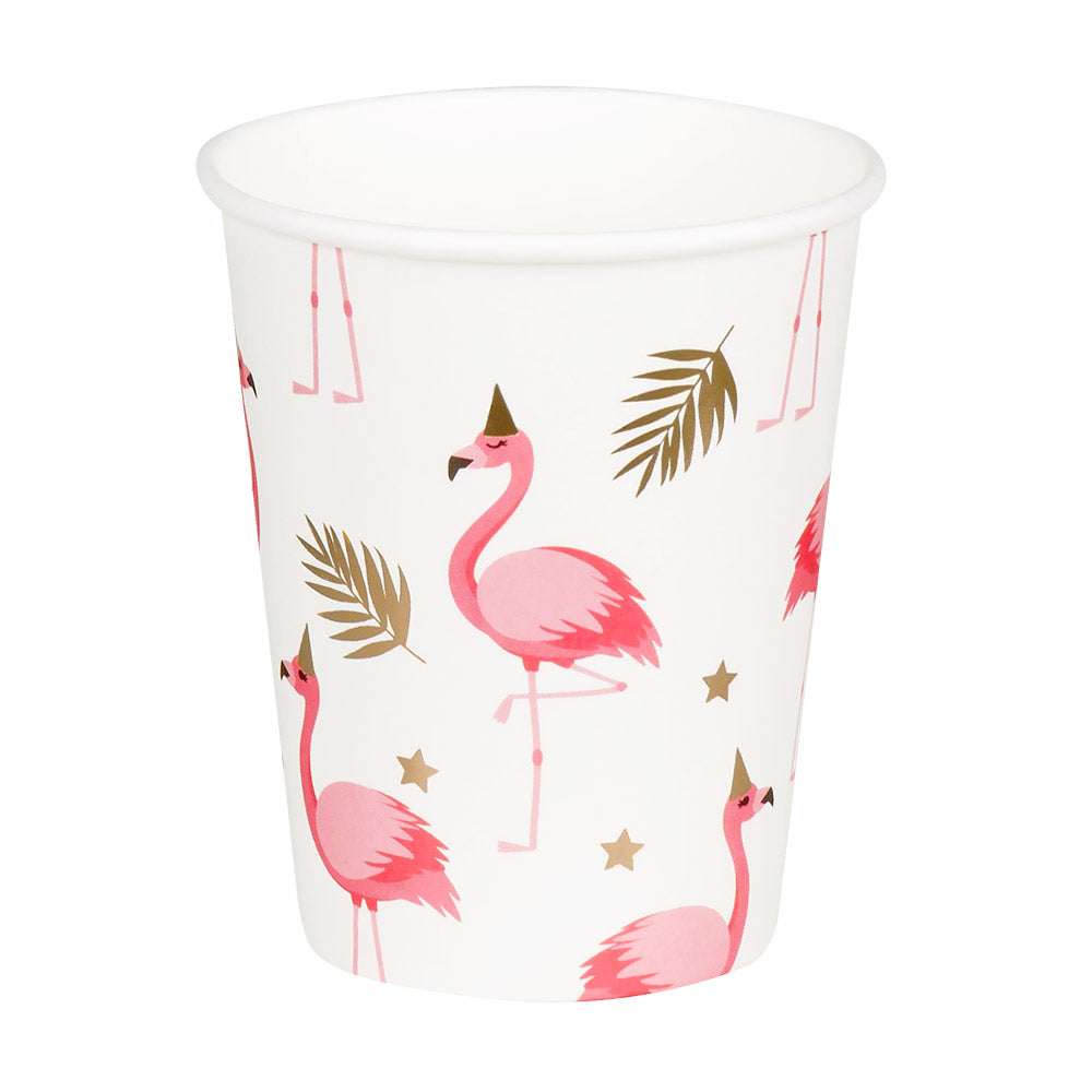 Gobelet Flamant Rose - Vaisselle Fête Tropical 25cl