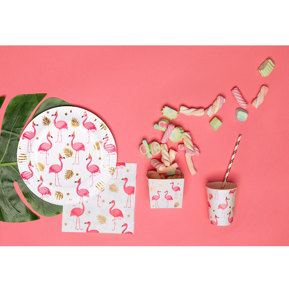 Gobelet Flamant Rose - Vaisselle Fête Tropical 25cl