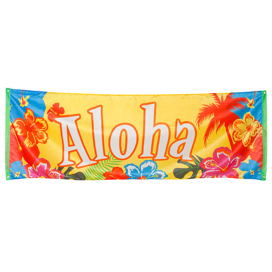 Bannière Aloha Hawaïenne Tropicale - Décoration Fête