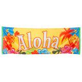 Bannière Aloha Hawaïenne Tropicale - Décoration Fête