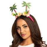 Serre-tête Tropical Palmiers Fleurs - Accessoire Fête Hawai
