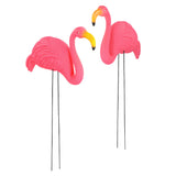 Flamants Roses Décoration Jardin - Set 2 Pièces avec Pieds
