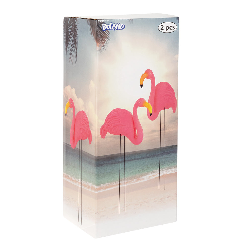 Flamants Roses Décoration Jardin - Set 2 Pièces avec Pieds
