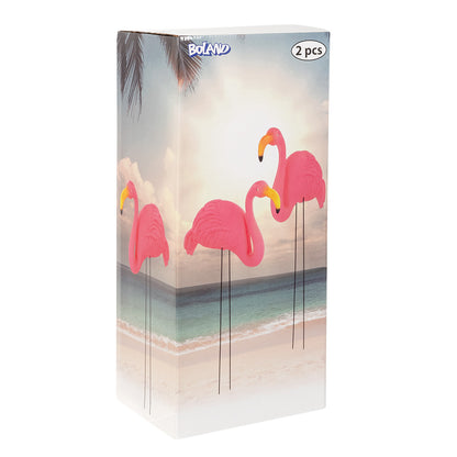Flamants Roses Décoration Jardin - Set 2 Pièces avec Pieds