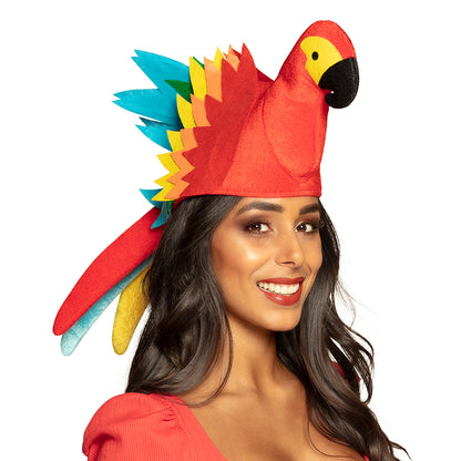 Chapeau Perroquet Géant Coloré - Accessoire Déguisement Tropical
