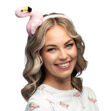 Serre-tête Flamant Rose Plumé - Accessoire Fête Amusant