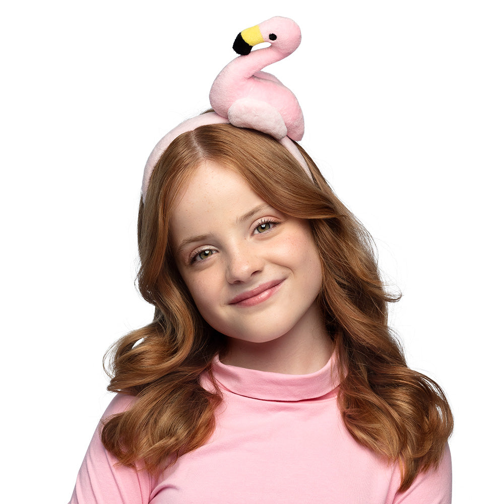 Serre-tête Flamant Rose Plumé - Accessoire Fête Amusant