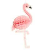 Décoration Flamant Rose Honeycomb - Suspension Fête Élégante