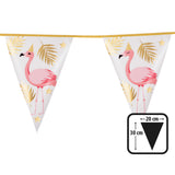 Guirlande Flamant Rose Doré - Décoration Fête Élégante 30cm
