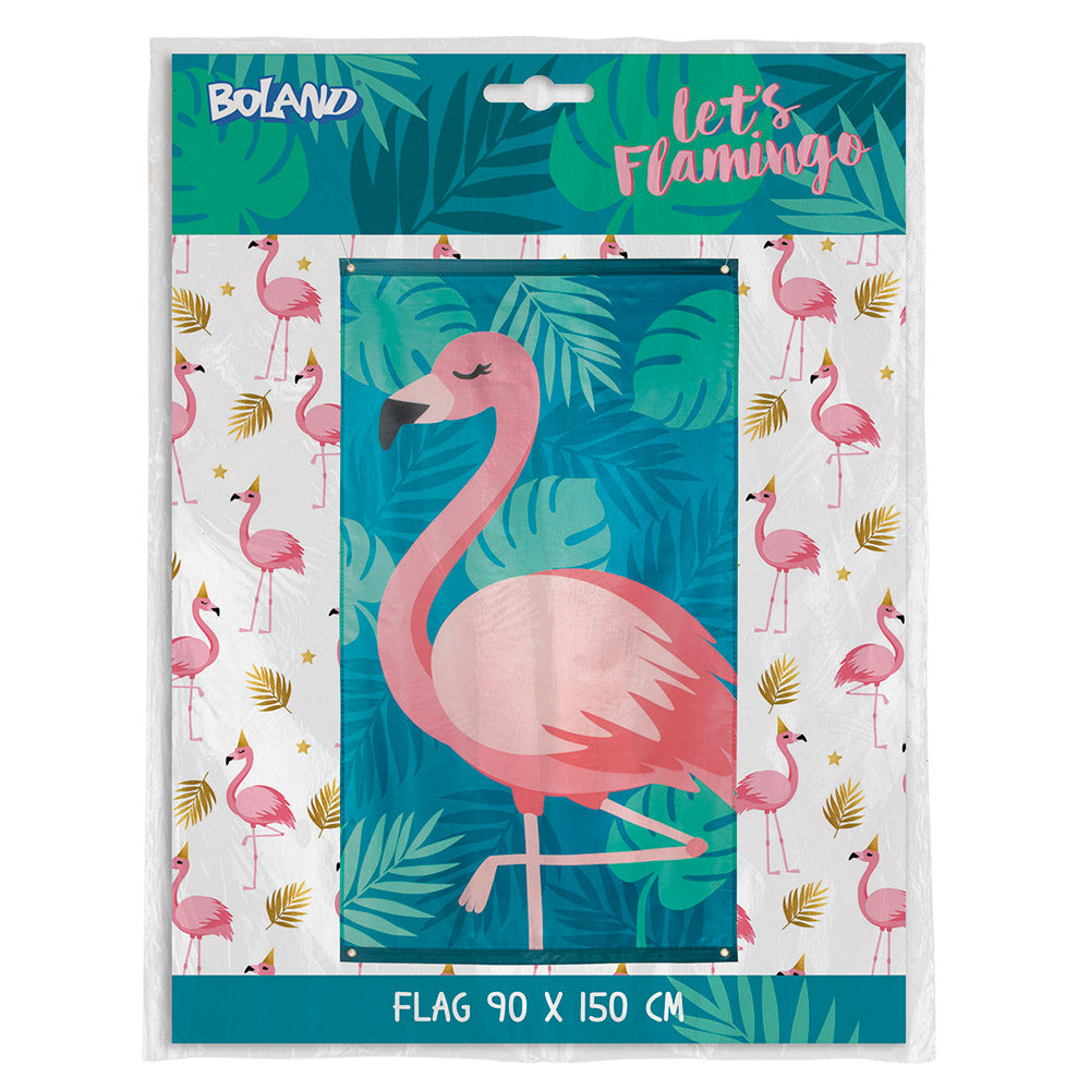 Drapeau Flamingo Tropical 90x150cm - Let's Flamingo