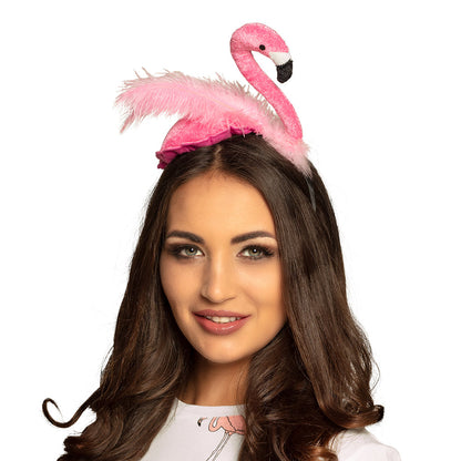 Serre-tête Flamant Rose Luxe - Accessoire Fête & Déguisement