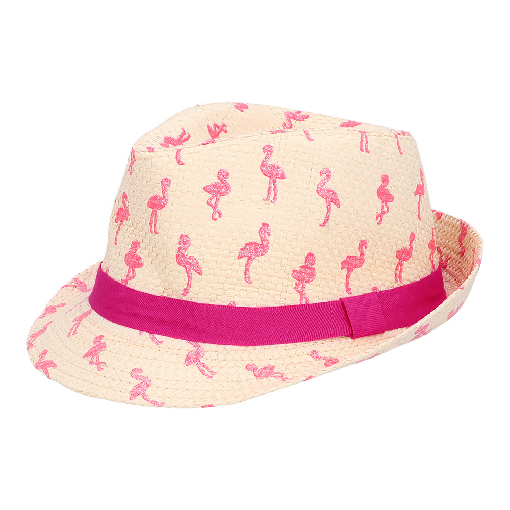 Chapeau Panama Flamant Rose - Accessoire Déguisement Festif