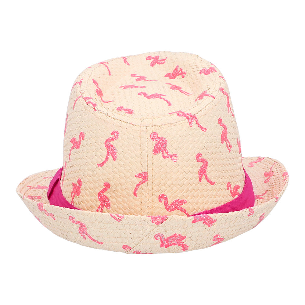 Chapeau Panama Flamant Rose - Accessoire Déguisement Festif
