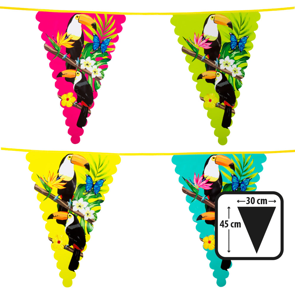 Guirlande Toucan Tropical 4 Couleurs - 30 x 45 cm