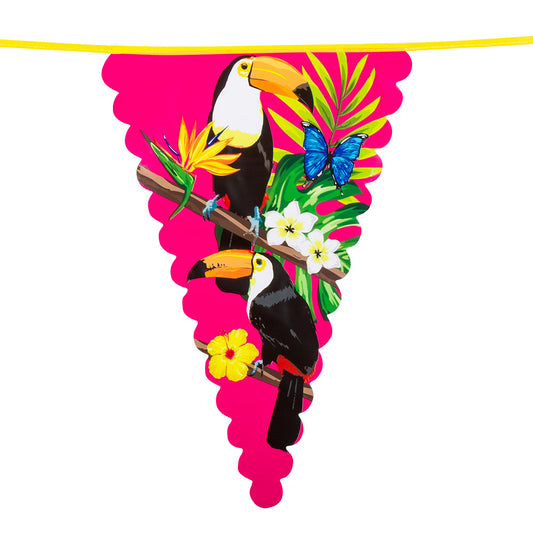 Guirlande Toucan Tropical 4 Couleurs - 30 x 45 cm