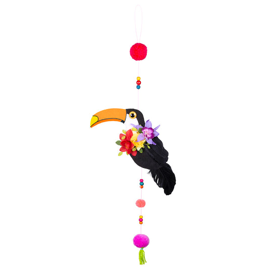Décoration Suspendue Toucan Tropical - Accessoire de Fête Coloré