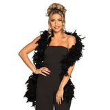 Boa en plumes noires - Accessoire déguisement années 20