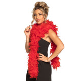 Boa en Plumes Rouge Deluxe - Accessoire Années 20 Cabaret