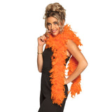 Boa Plumes Orange Fluo - Accessoire Déguisement Années 70