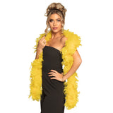 Boa Plumes Jaune Fluo - Accessoire Cabaret Années 70