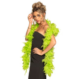 Boa Plumes Fluo Vert - Accessoire Déguisement Glamour