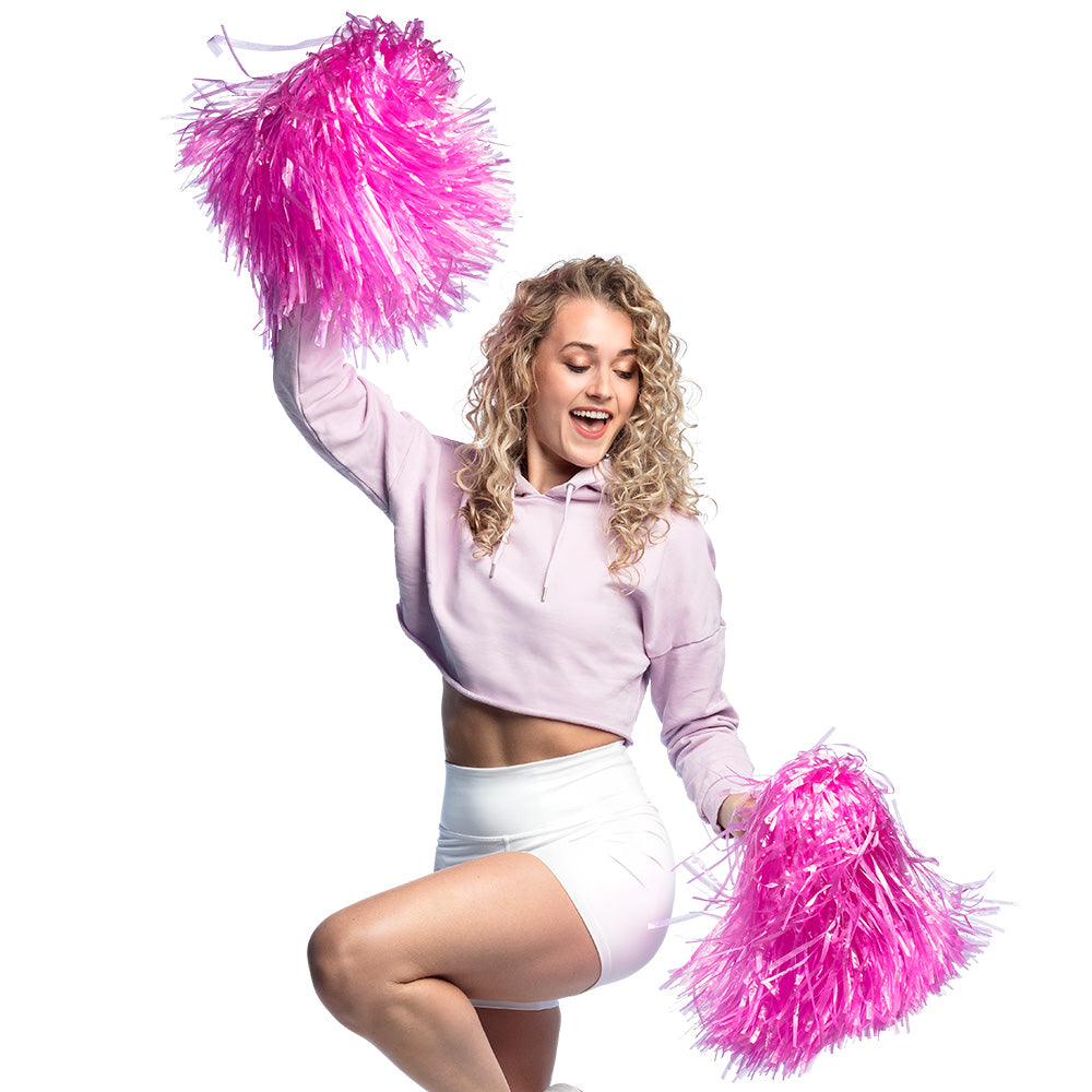 Pompom cheerleader fluo rose - accessoire déguisement fête