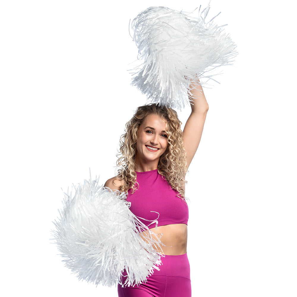 Pompom cheerleader fluo rose - accessoire déguisement fête
