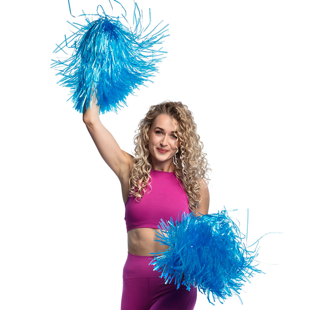 Pompom cheerleader fluo rose - accessoire déguisement fête