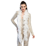 Boa Plumes Blanc Luxe - Accessoire Soirée Glamour