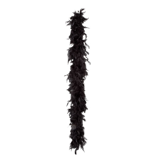 Boa Plumes Noires Luxe - Accessoire Déguisement Cabaret