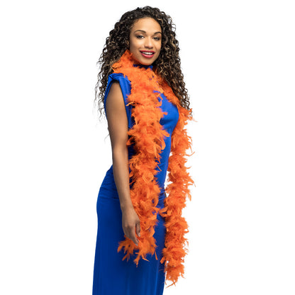 Boa Plumes Orange - Accessoire Déguisement Cabaret