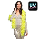 Boa Plumes Fluo UV Blacklight Jaune - Accessoire Disco